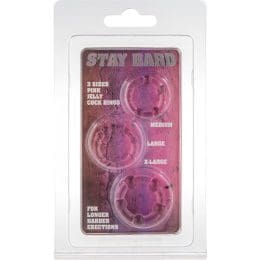 SEVEN CREATIONS - SET OF THREE PINK PENIS RINGS 2